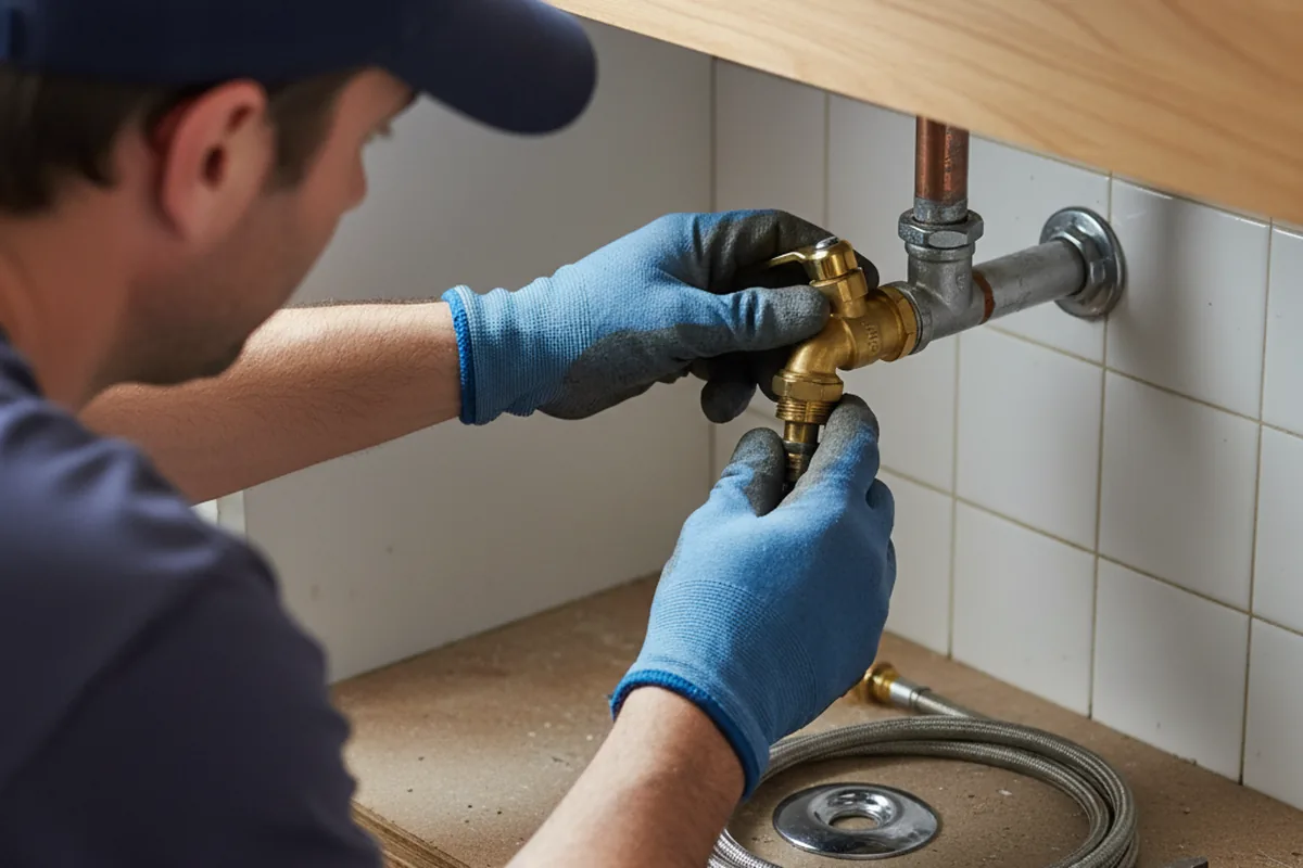Shutoff valve and fitting work during Well Pump Repair in Queen Creek